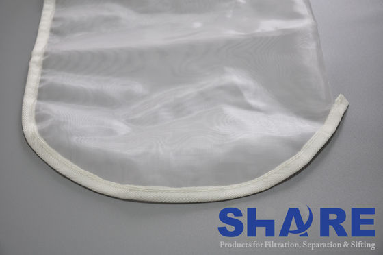 Liquid Filtration Sewn Polyester Filter Bag , Nylon Screen Mesh Fabric Rating 1-2000UM