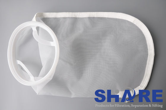 Liquid Filtration Sewn Polyester Filter Bag , Nylon Screen Mesh Fabric Rating 1-2000UM